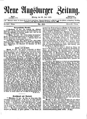 Neue Augsburger Zeitung Montag 26. Juli 1869