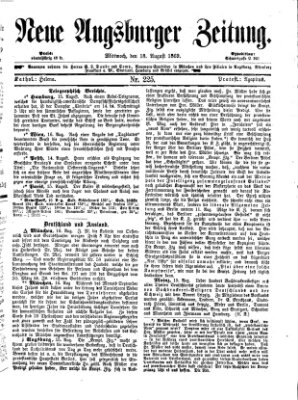 Neue Augsburger Zeitung Mittwoch 18. August 1869
