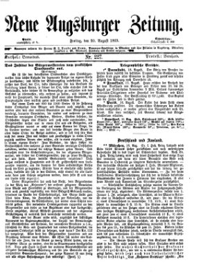 Neue Augsburger Zeitung Freitag 20. August 1869