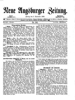 Neue Augsburger Zeitung Freitag 3. September 1869