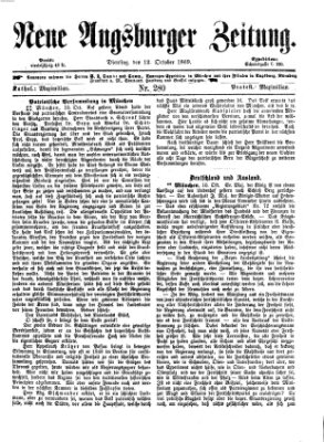 Neue Augsburger Zeitung Dienstag 12. Oktober 1869