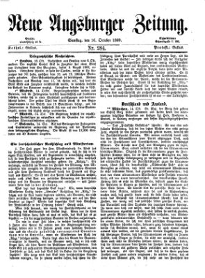 Neue Augsburger Zeitung Samstag 16. Oktober 1869