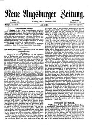 Neue Augsburger Zeitung Dienstag 9. November 1869