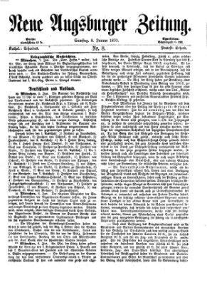 Neue Augsburger Zeitung Samstag 8. Januar 1870