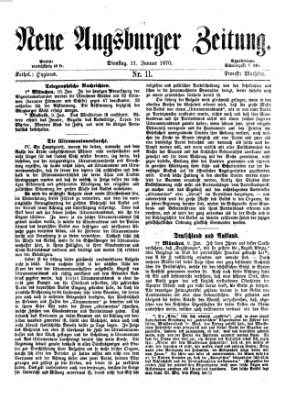 Neue Augsburger Zeitung Dienstag 11. Januar 1870