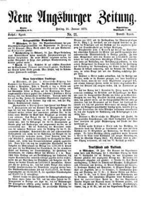 Neue Augsburger Zeitung Freitag 21. Januar 1870