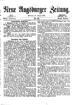 Neue Augsburger Zeitung Mittwoch 26. Januar 1870