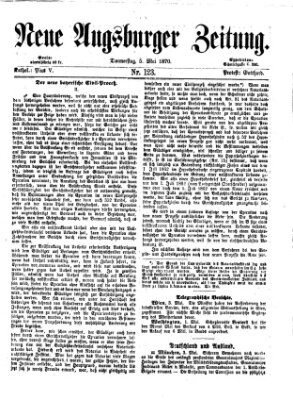 Neue Augsburger Zeitung Donnerstag 5. Mai 1870