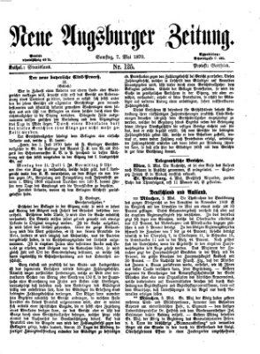 Neue Augsburger Zeitung Samstag 7. Mai 1870