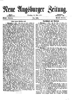 Neue Augsburger Zeitung Dienstag 10. Mai 1870