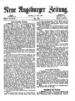 Neue Augsburger Zeitung Samstag 14. Mai 1870