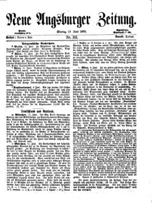Neue Augsburger Zeitung Montag 13. Juni 1870