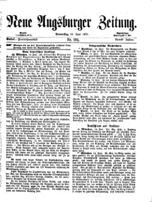Neue Augsburger Zeitung Donnerstag 16. Juni 1870