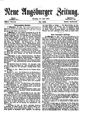 Neue Augsburger Zeitung Samstag 23. Juli 1870