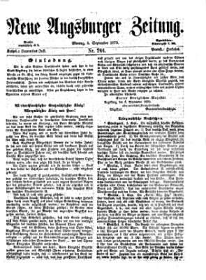 Neue Augsburger Zeitung Montag 5. September 1870
