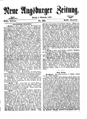 Neue Augsburger Zeitung Freitag 9. September 1870