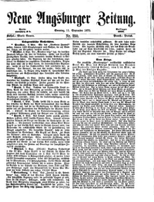 Neue Augsburger Zeitung Sonntag 11. September 1870
