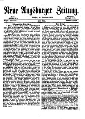 Neue Augsburger Zeitung Dienstag 20. September 1870