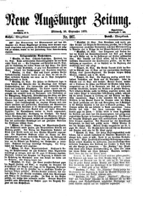 Neue Augsburger Zeitung Mittwoch 28. September 1870
