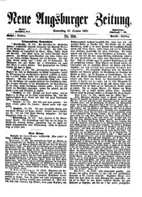Neue Augsburger Zeitung Donnerstag 27. Oktober 1870