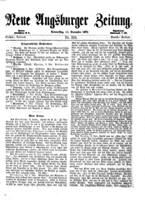 Neue Augsburger Zeitung Donnerstag 10. November 1870