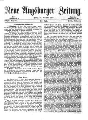 Neue Augsburger Zeitung Freitag 25. November 1870
