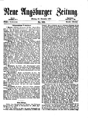 Neue Augsburger Zeitung Montag 28. November 1870