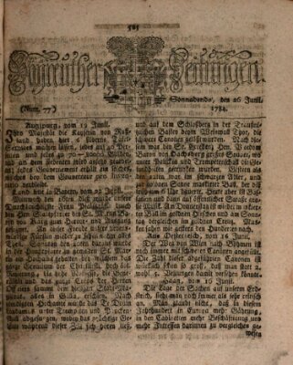 Bayreuther Zeitung Samstag 26. Juni 1784