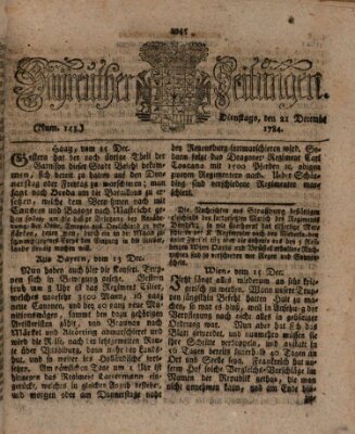 Bayreuther Zeitung Dienstag 21. Dezember 1784