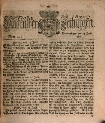 Bayreuther Zeitung Mittwoch 27. Juli 1785