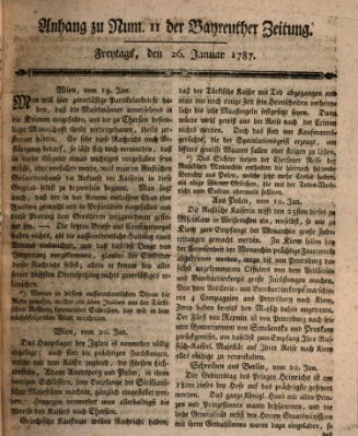 Bayreuther Zeitung Freitag 26. Januar 1787