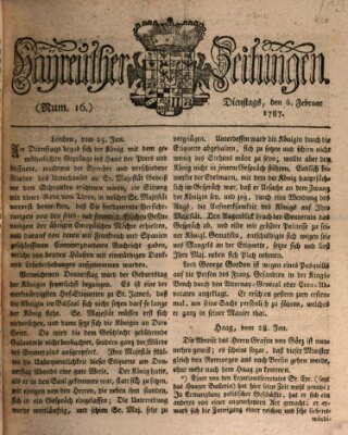 Bayreuther Zeitung Dienstag 6. Februar 1787