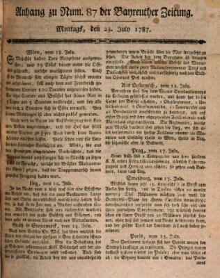 Bayreuther Zeitung Montag 23. Juli 1787