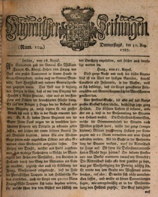 Bayreuther Zeitung Donnerstag 30. August 1787