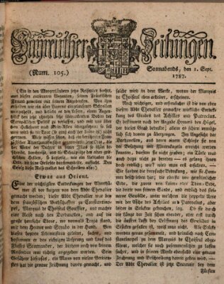 Bayreuther Zeitung Samstag 1. September 1787