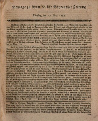 Bayreuther Zeitung Dienstag 20. Mai 1788