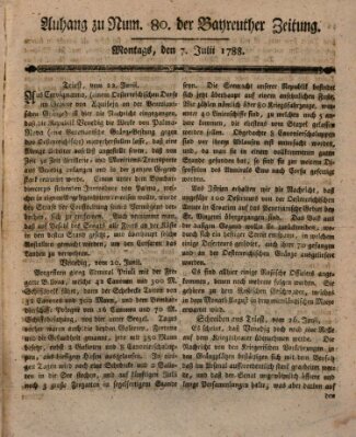 Bayreuther Zeitung Montag 7. Juli 1788
