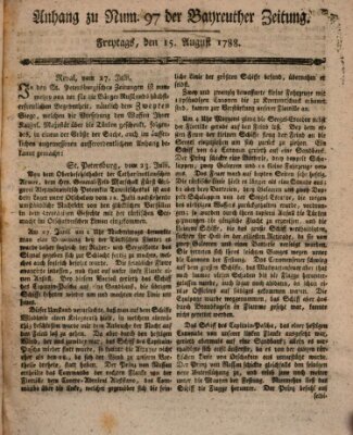 Bayreuther Zeitung Freitag 15. August 1788