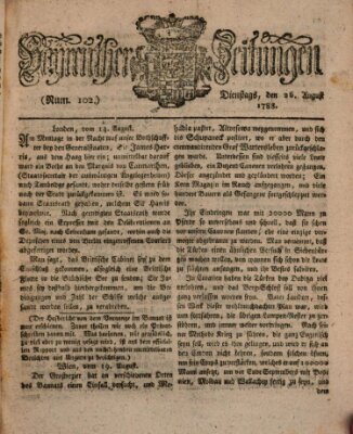 Bayreuther Zeitung Dienstag 26. August 1788