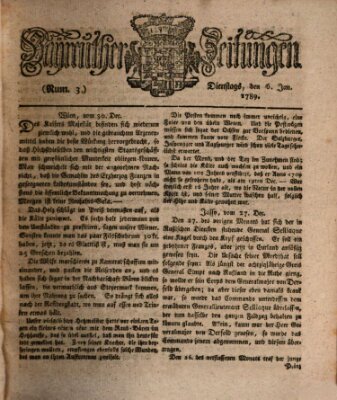 Bayreuther Zeitung Dienstag 6. Januar 1789