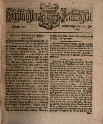 Bayreuther Zeitung Donnerstag 15. Januar 1789