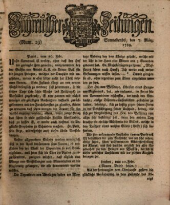 Bayreuther Zeitung Samstag 7. März 1789