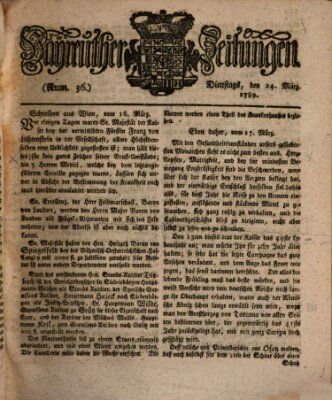 Bayreuther Zeitung Dienstag 24. März 1789