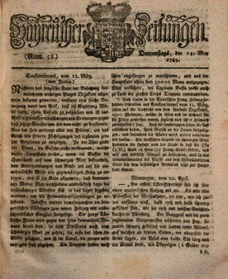 Bayreuther Zeitung Donnerstag 14. Mai 1789