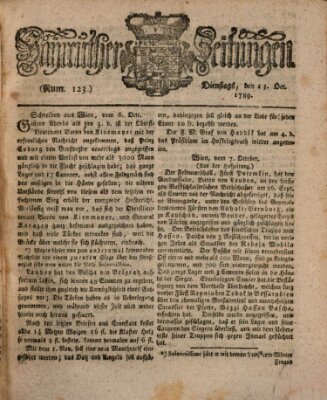 Bayreuther Zeitung Dienstag 13. Oktober 1789