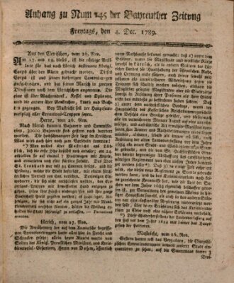 Bayreuther Zeitung Freitag 4. Dezember 1789