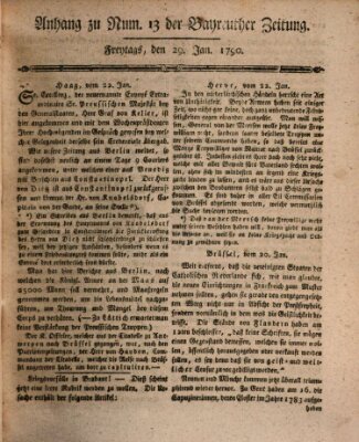 Bayreuther Zeitung Freitag 29. Januar 1790