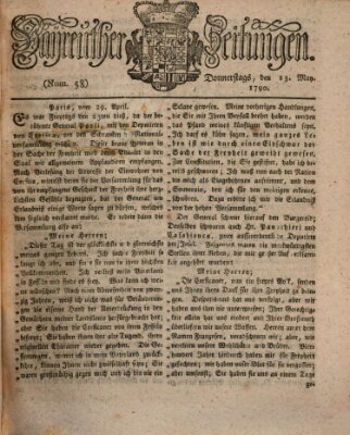 Bayreuther Zeitung Donnerstag 13. Mai 1790