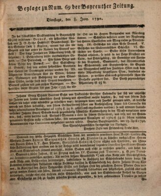Bayreuther Zeitung Dienstag 8. Juni 1790