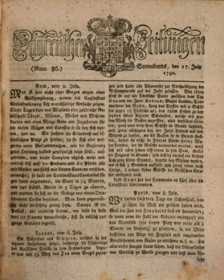 Bayreuther Zeitung Samstag 17. Juli 1790